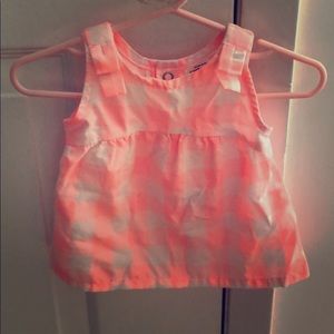 Coral Plaid baby blouse